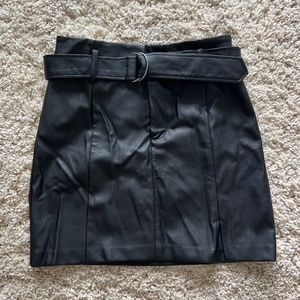 Faux Leather Skirt